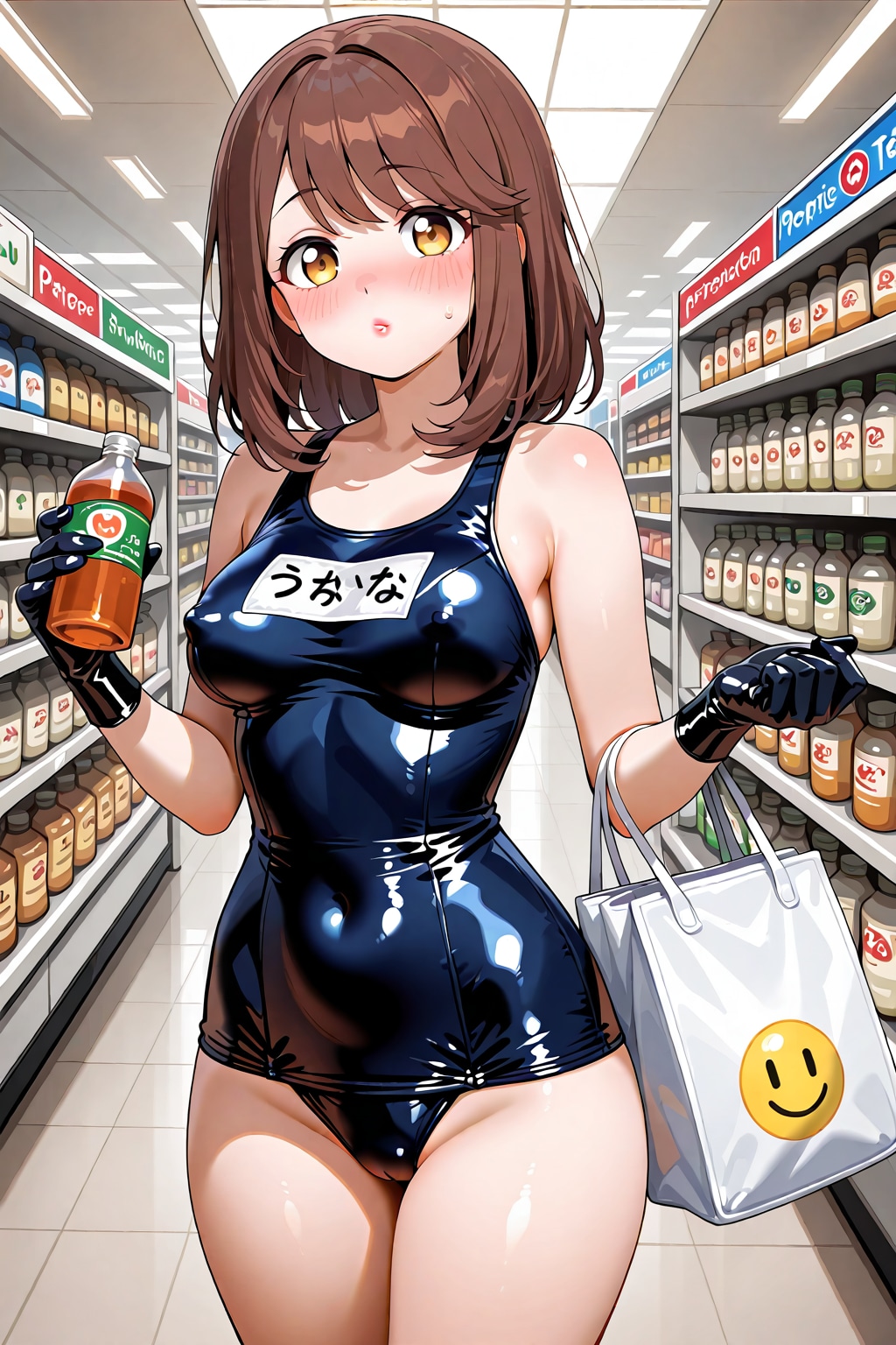 スク水の椎名心実とショッピングモール(ちちぷい版)