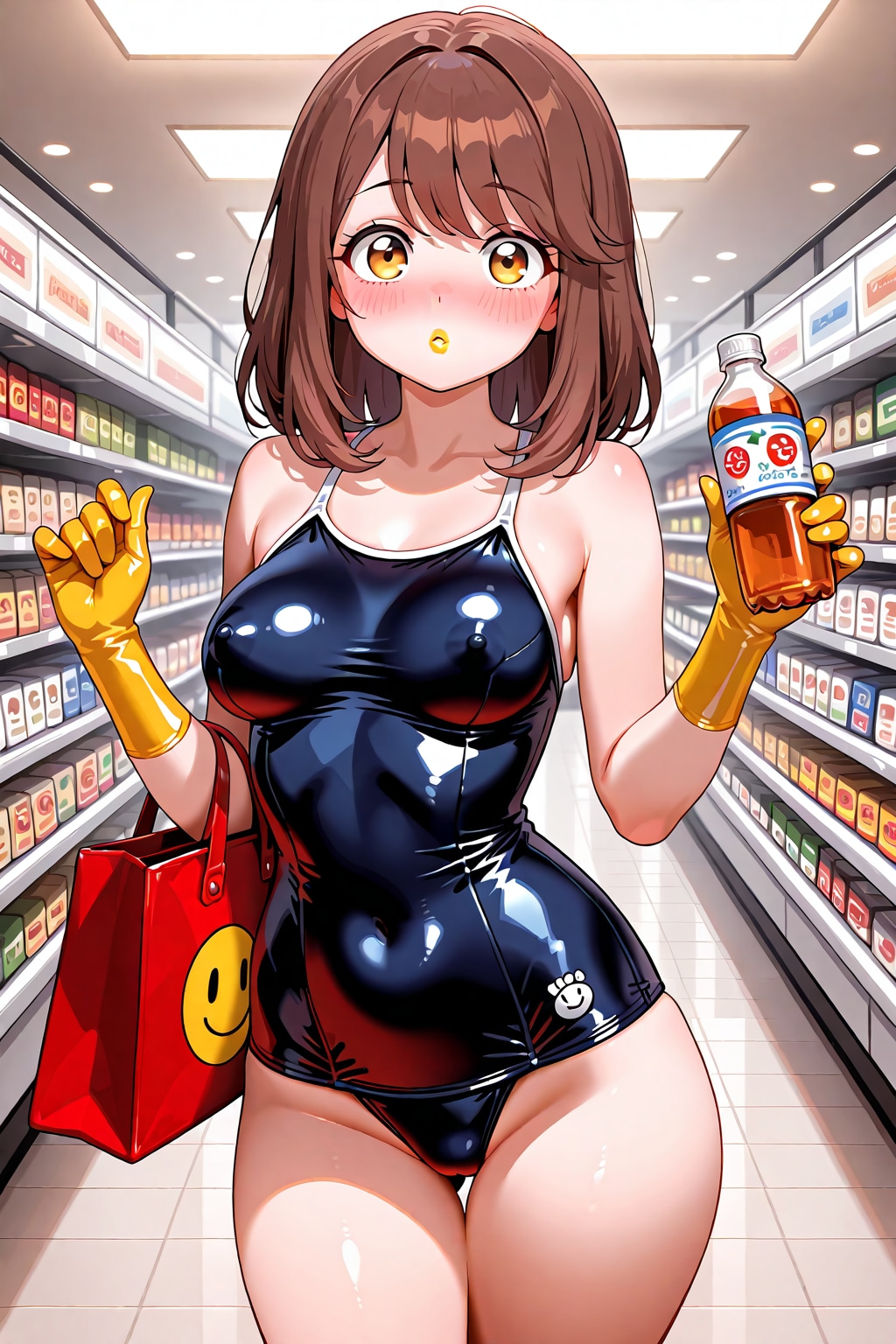 スク水の椎名心実とショッピングモール(ちちぷい版)
