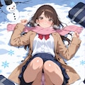 雪の上に寝ころガールVer.R-15 3枚目