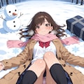 雪の上に寝ころガールVer.R-15 2枚目
