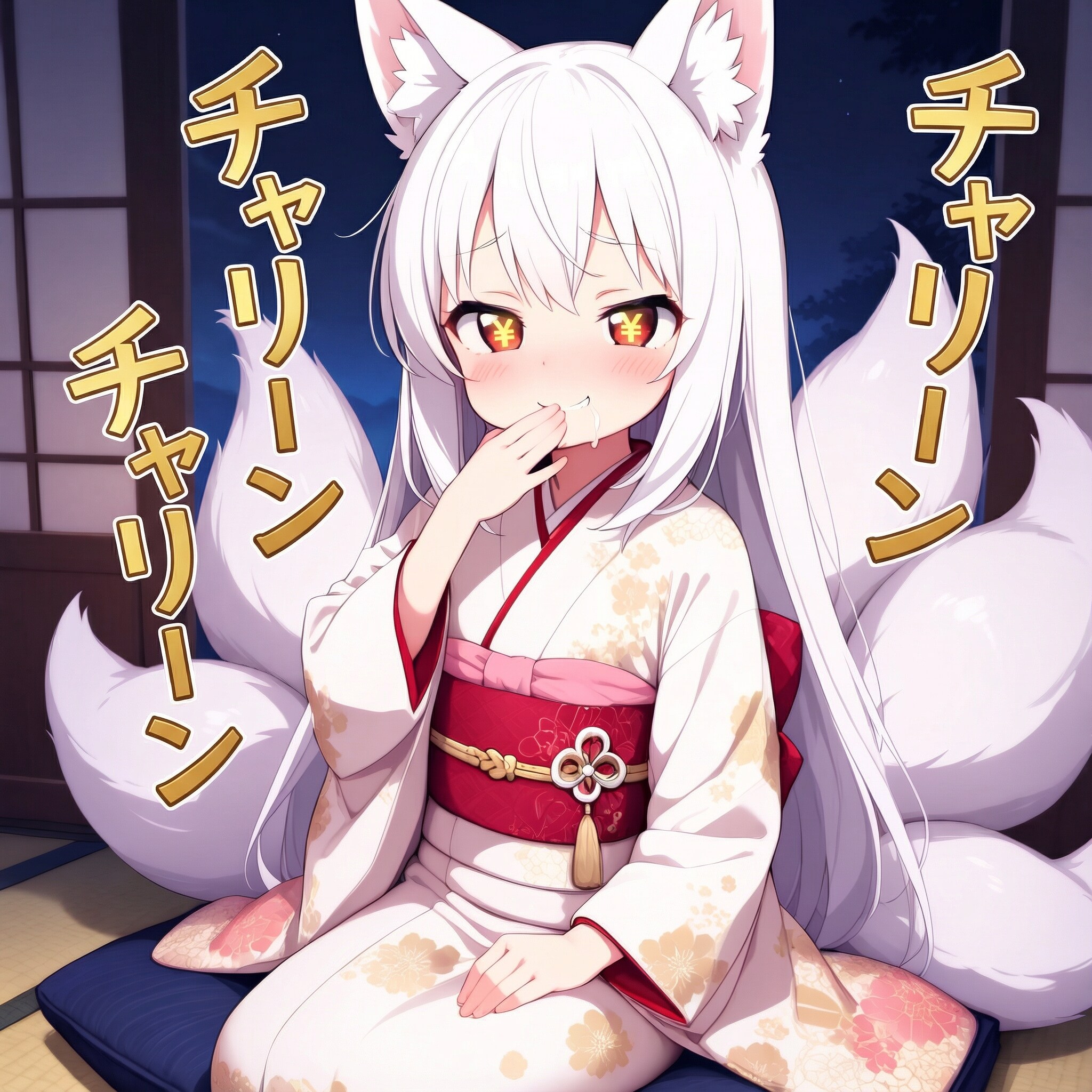 おほほほほっ♡もっともっとお賽銭を投げ込んでくださいまし♡