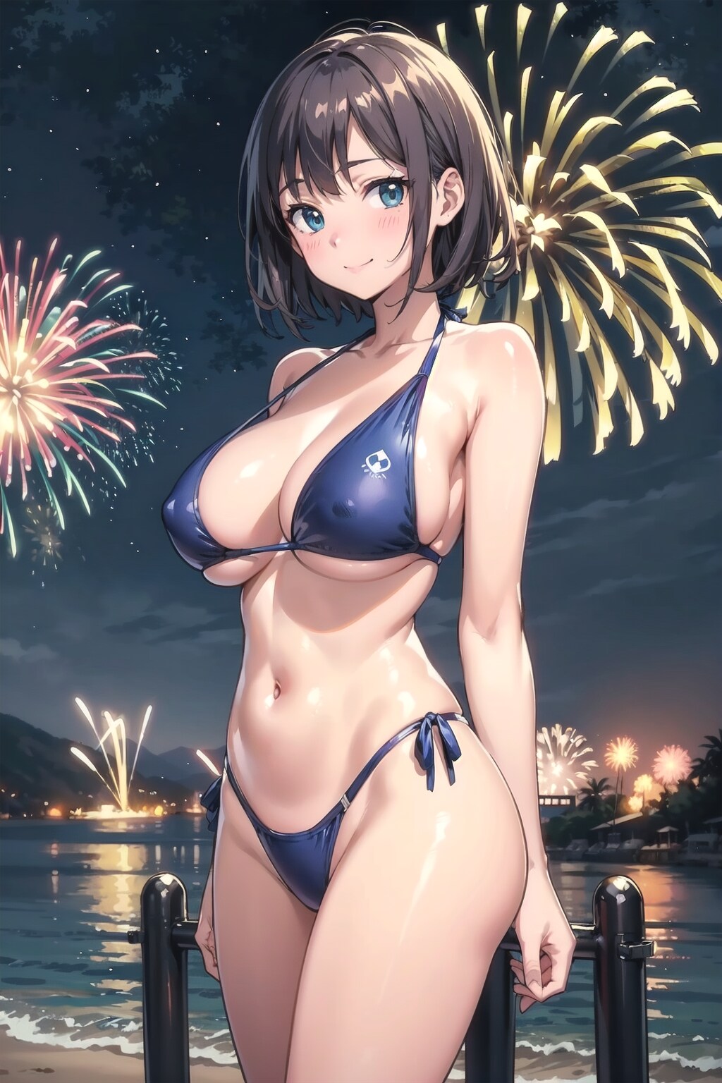 V4B＋水着＋花火で無料一日分ガチャした結果！？（無修正なんで若干の破綻は勘弁（特に指ｗ））