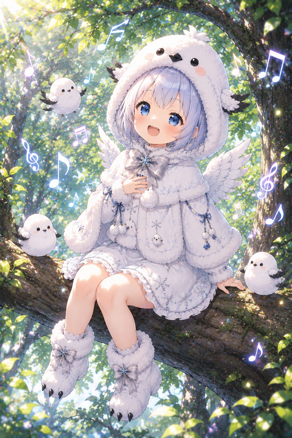 木の上で歌うシマちゃん | の人気AIイラスト・グラビア