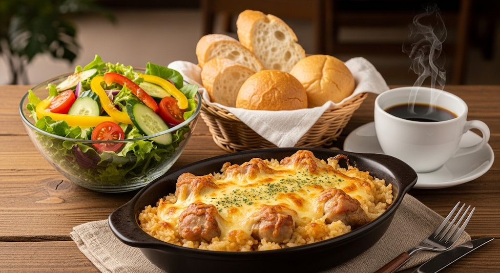 摩訶不思議食堂のチキンドリアセット