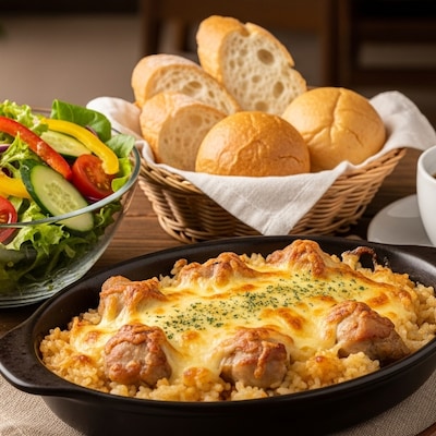 摩訶不思議食堂のチキンドリアセット