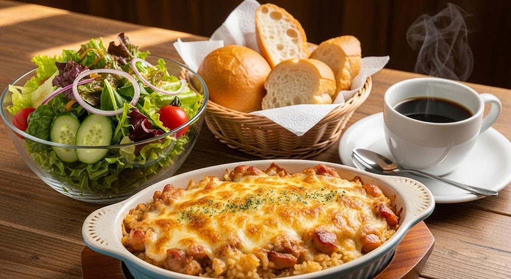 摩訶不思議食堂のチキンドリアセット