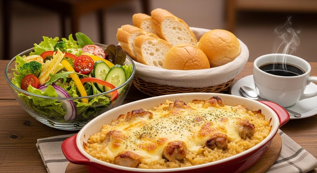 摩訶不思議食堂のチキンドリアセット