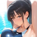 競泳水着コキ 4枚目