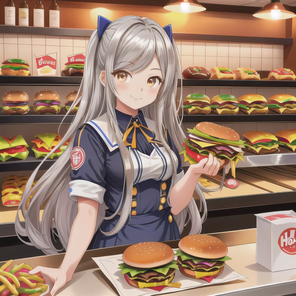 銀髪ツインテでクルーの少女