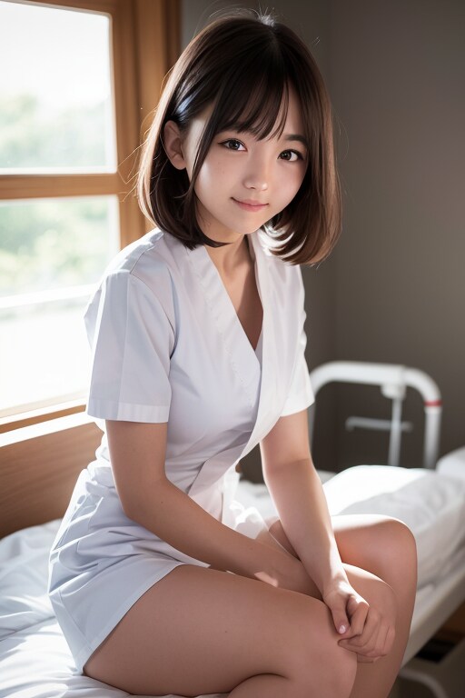 ミニスカナース少女