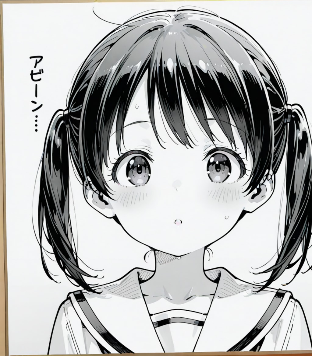 下書きの女の子