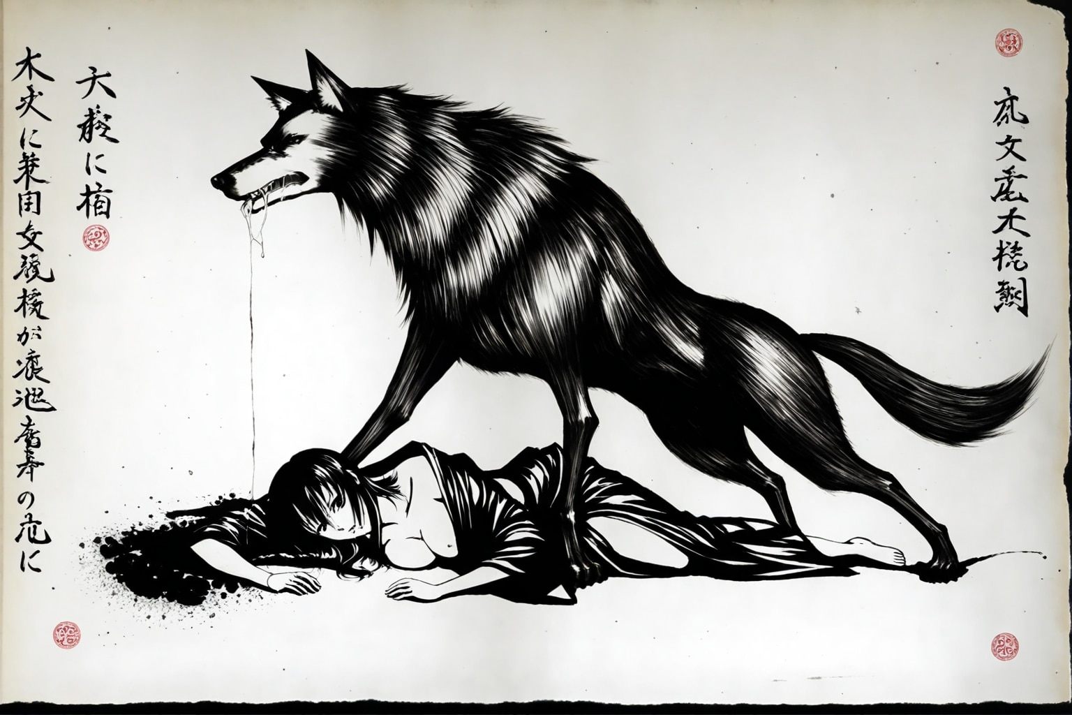 百鬼夜行 送り狼 | の人気AIイラスト・グラビア