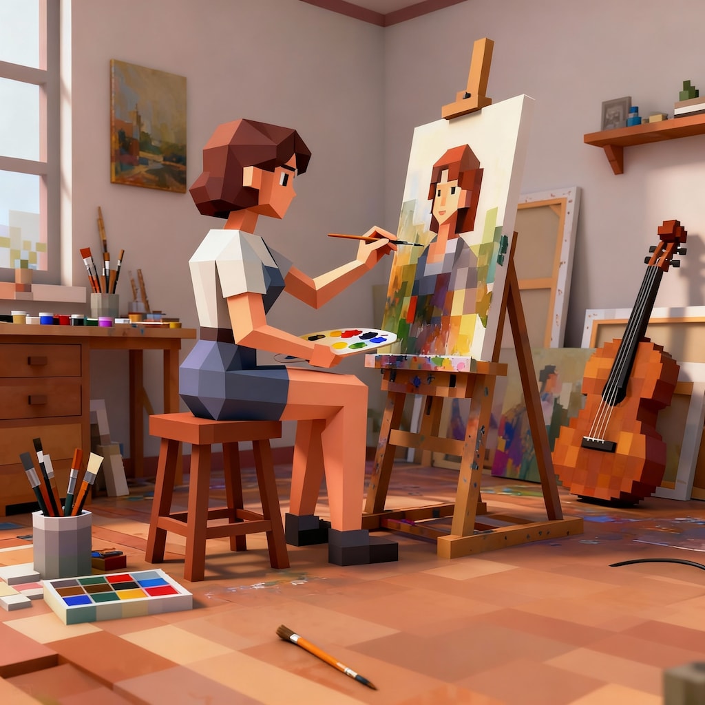 ローポリゴン・ペインティング