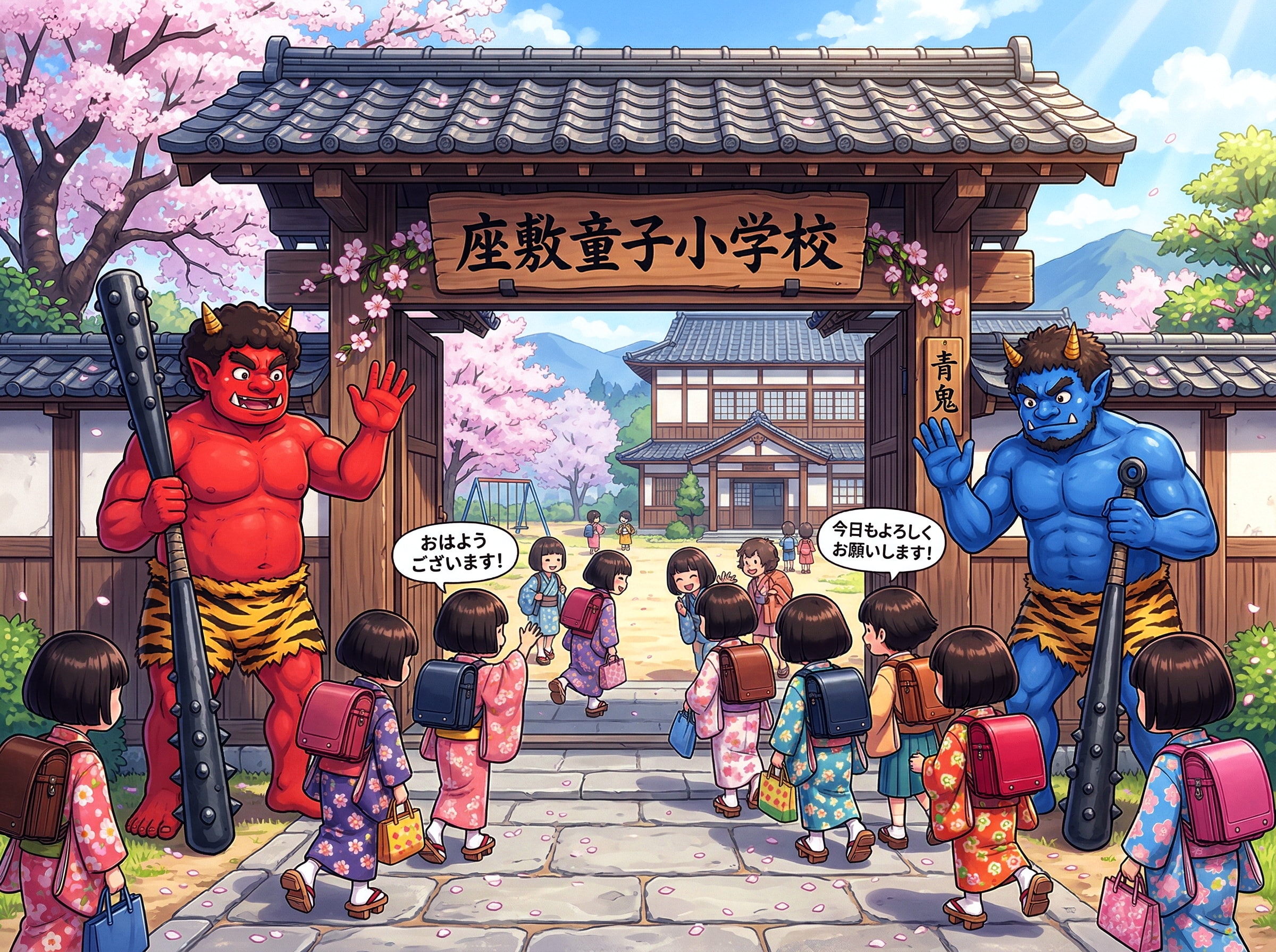 座敷童子小学校 | の人気AIイラスト・グラビア