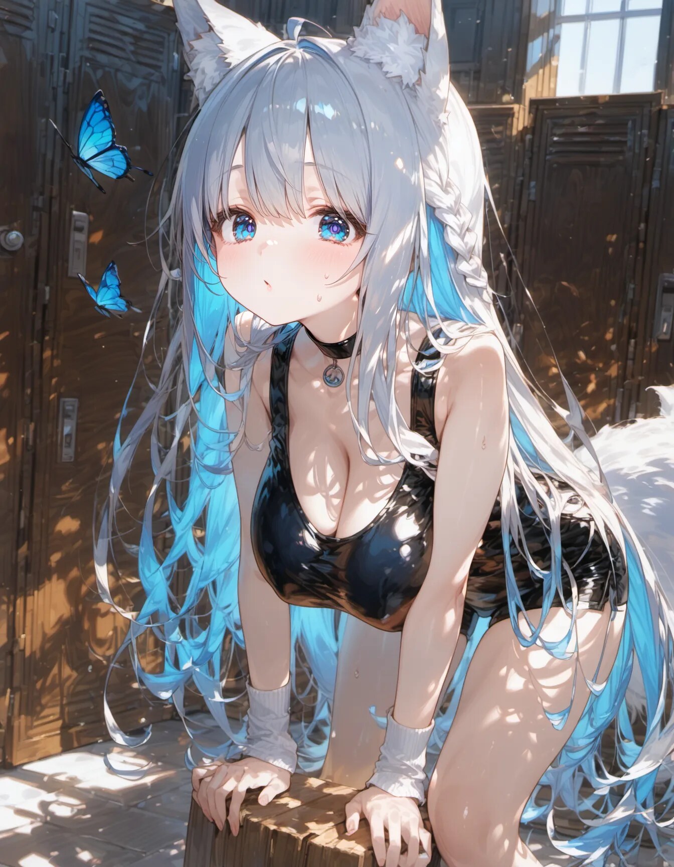 Cyan Flutter in the Sunlight
