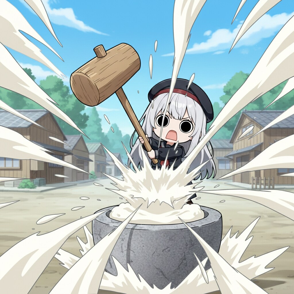 餅をついてしまいよったえらいこっちゃ嬢