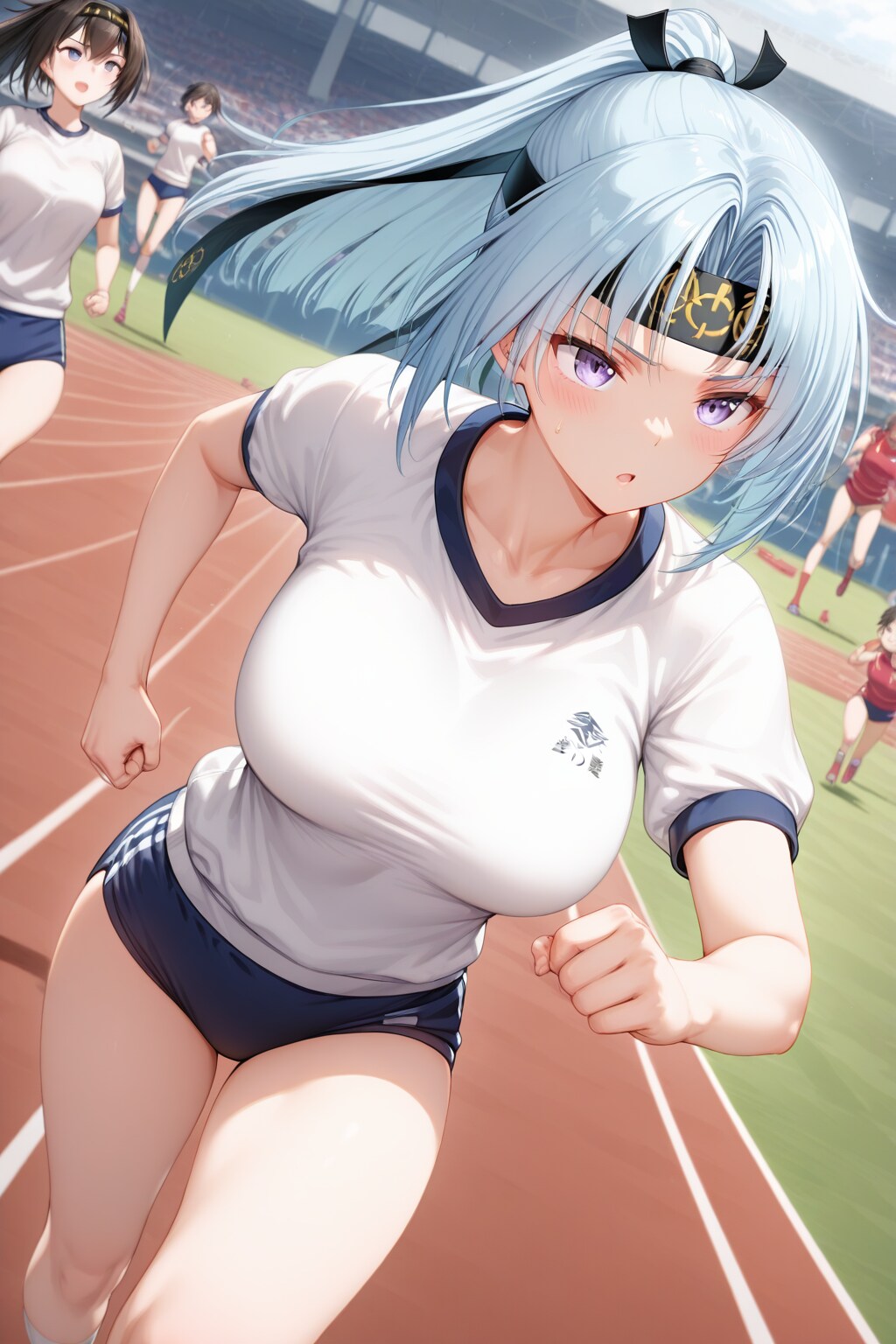 ポニーテールの青髪ちゃん