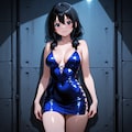 レースアップサイドスリップボディコン 4枚目