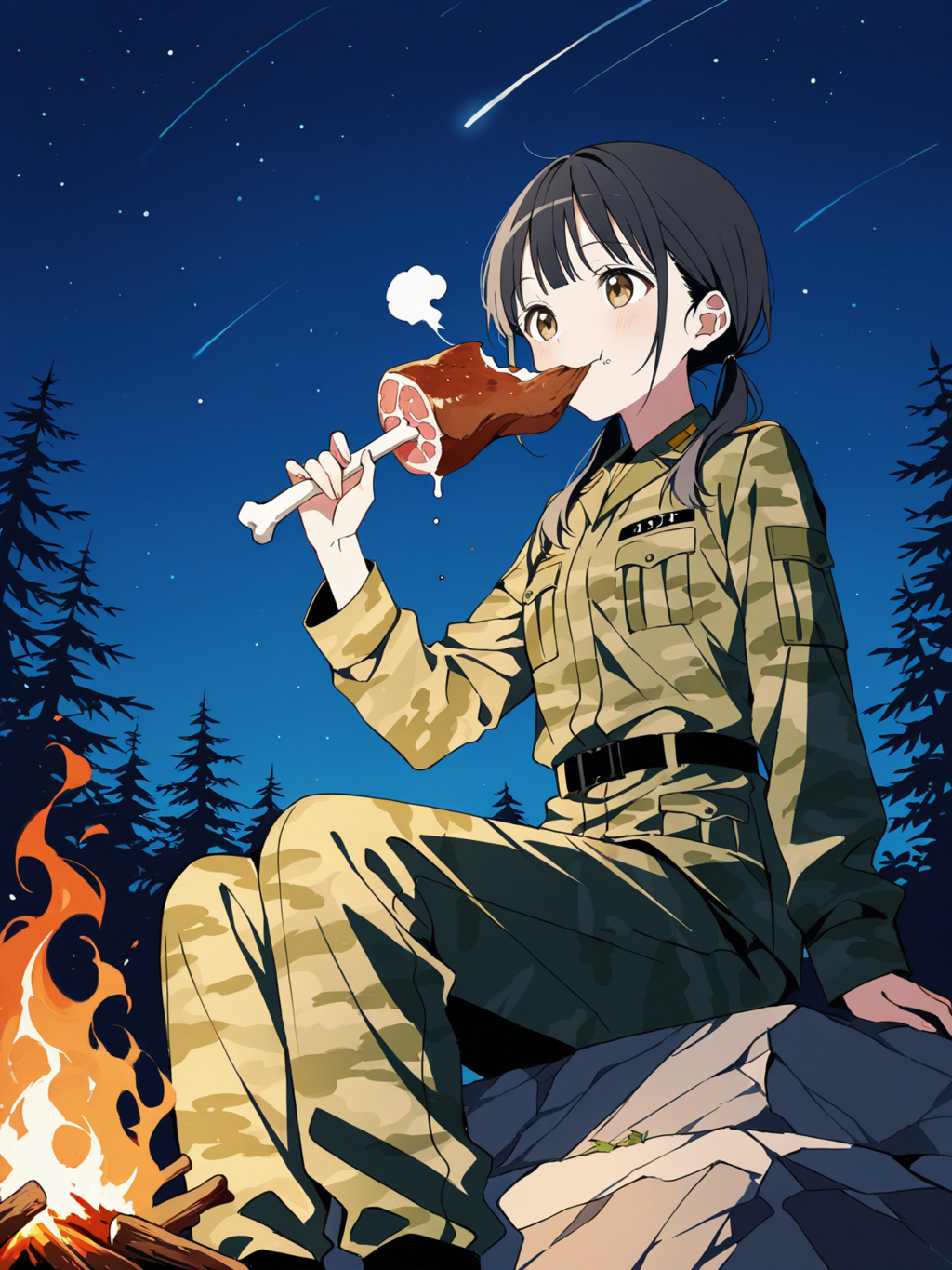 夜のサバイバル訓練