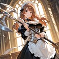 大きな戦斧を持つメイドさん 4枚目