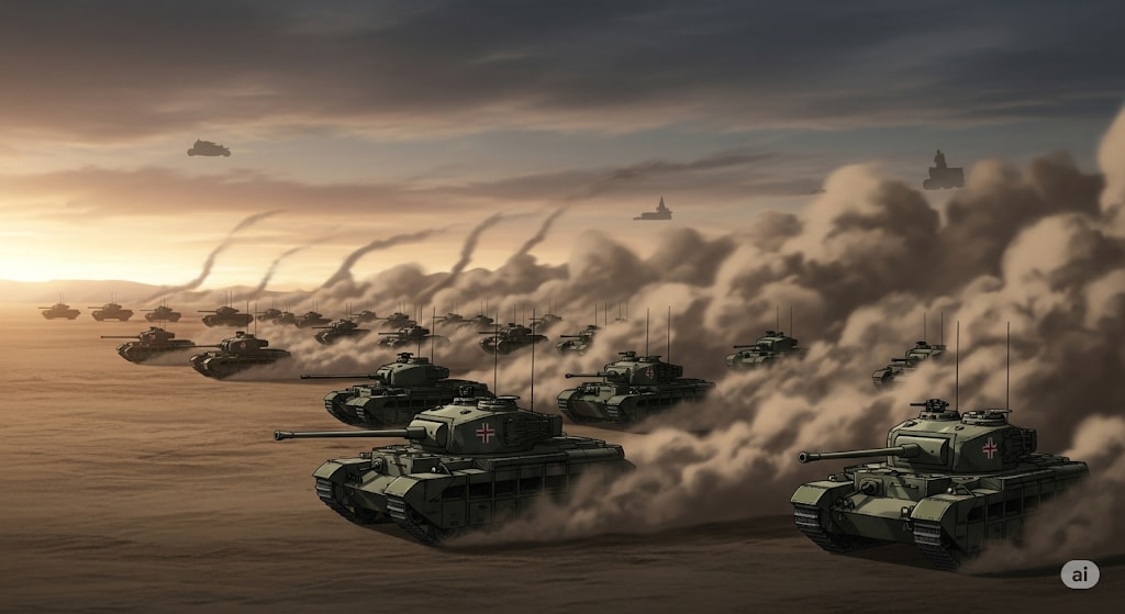 【砂漠のキツネ娘】砂漠の大戦車軍団