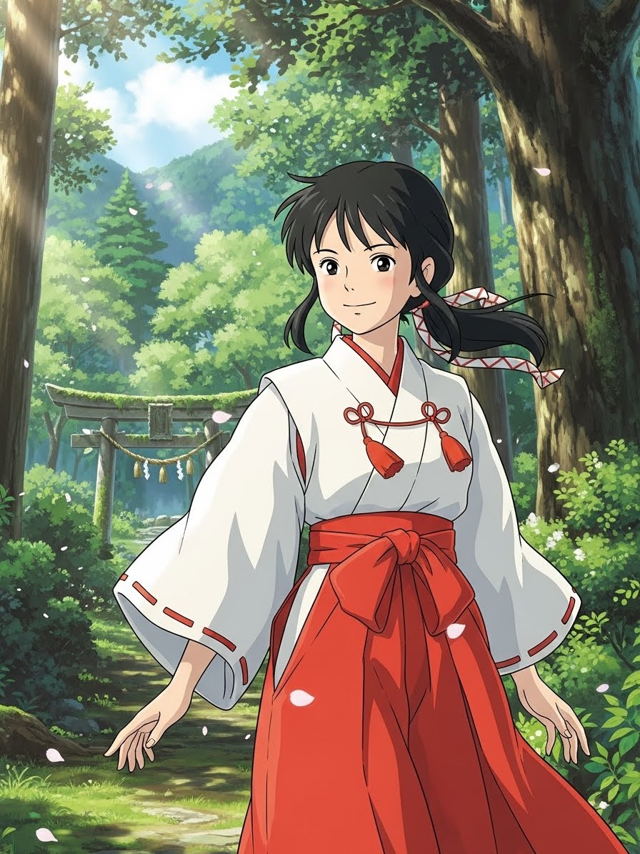 巫女ちゃん(２枚) | の人気AIイラスト・グラビア