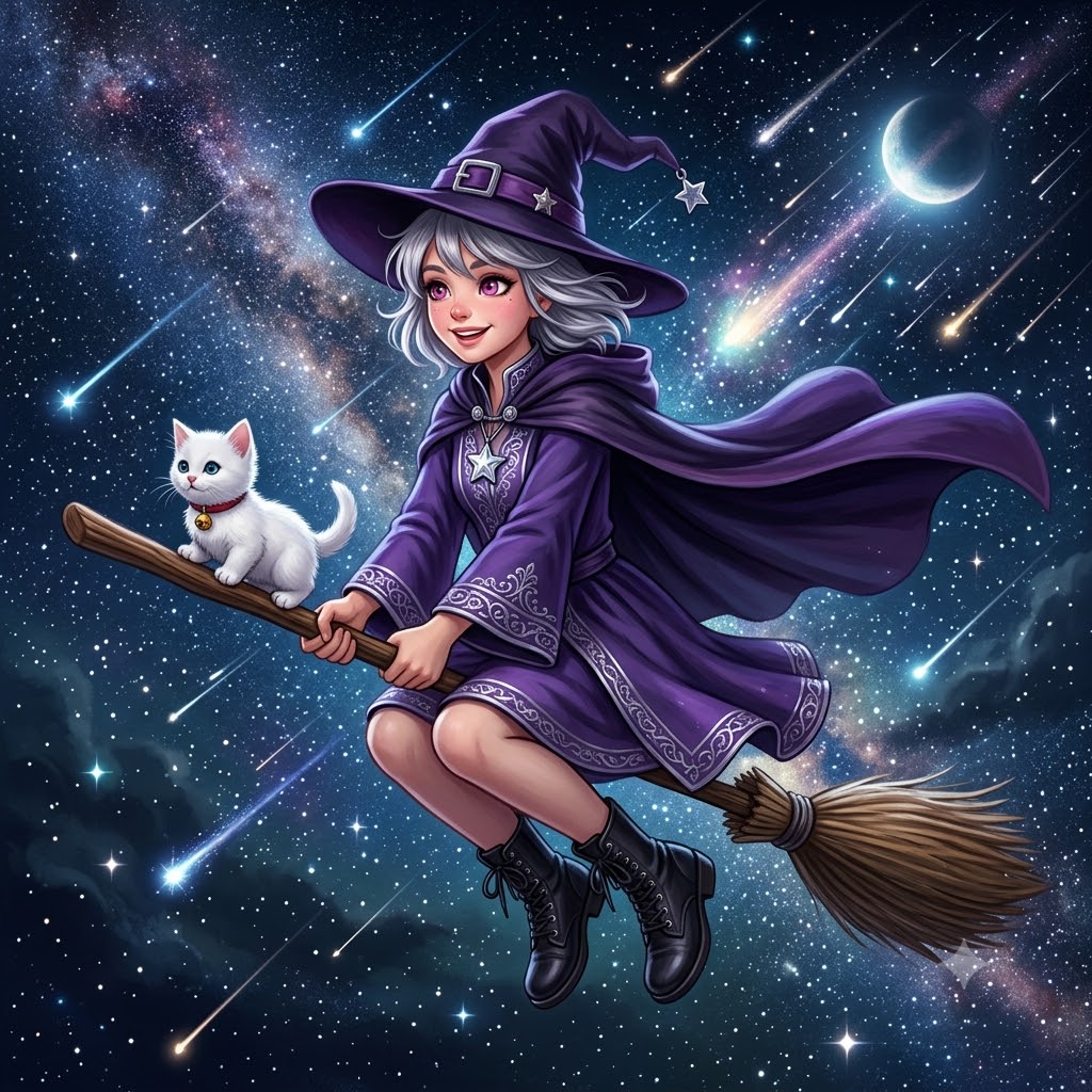 リアルなイラストの魔女