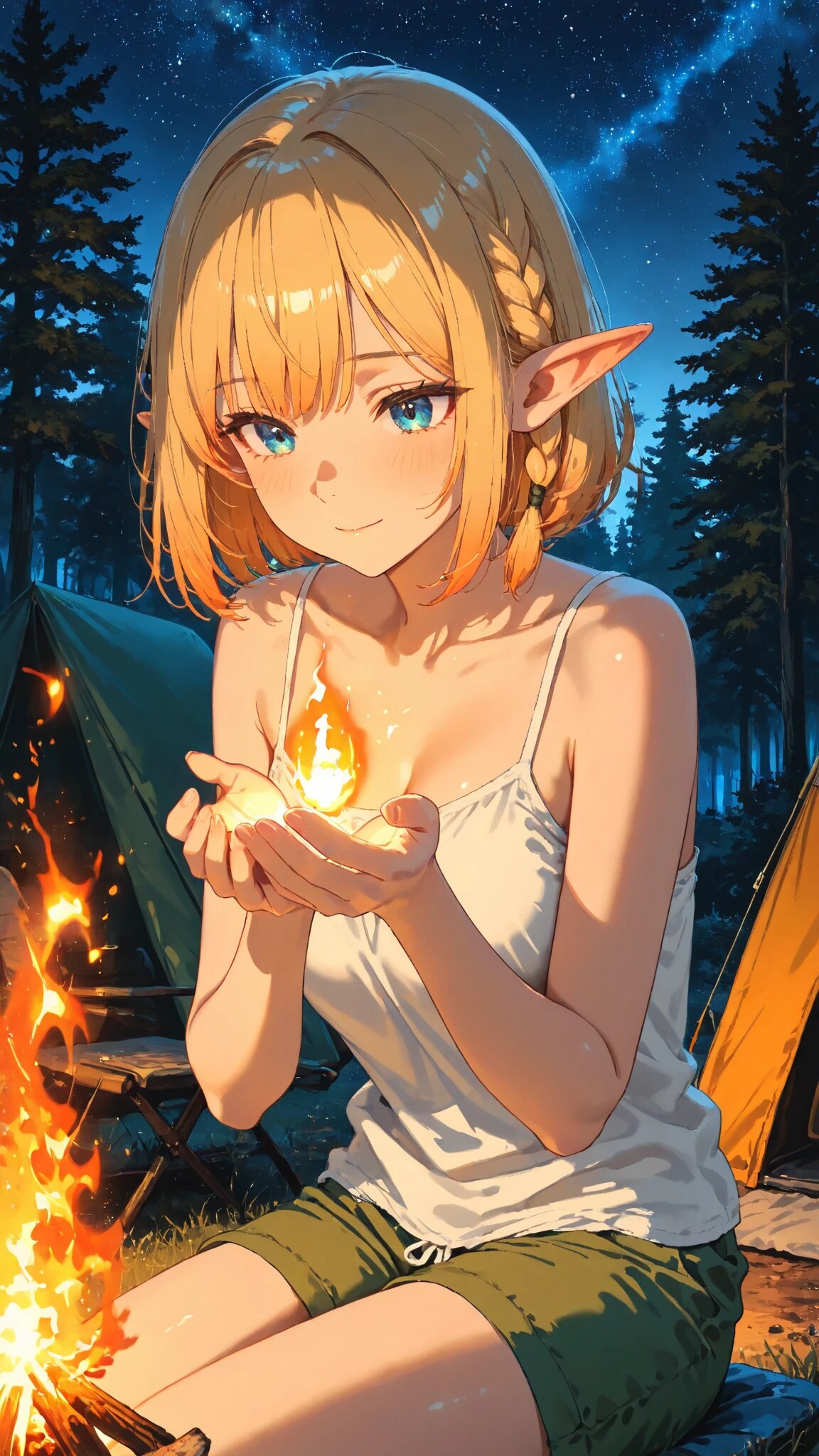 🔥🧝‍♀️ 火を見てるだけなのに、いいゾ～これ。