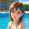 水着美女(アニメver)② 4枚目