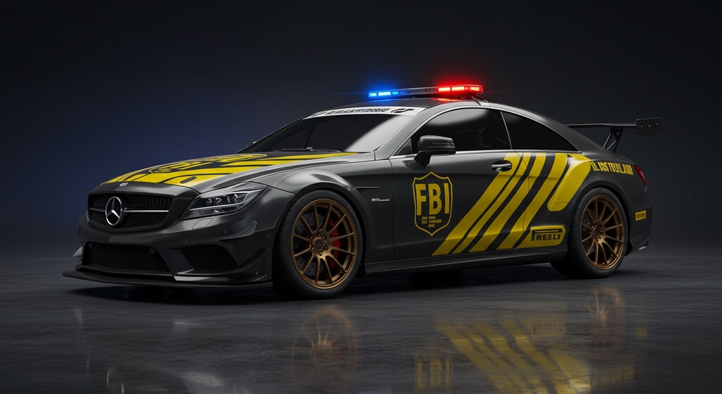メルセデスベンツFBIパトロールカーのレーシングカー