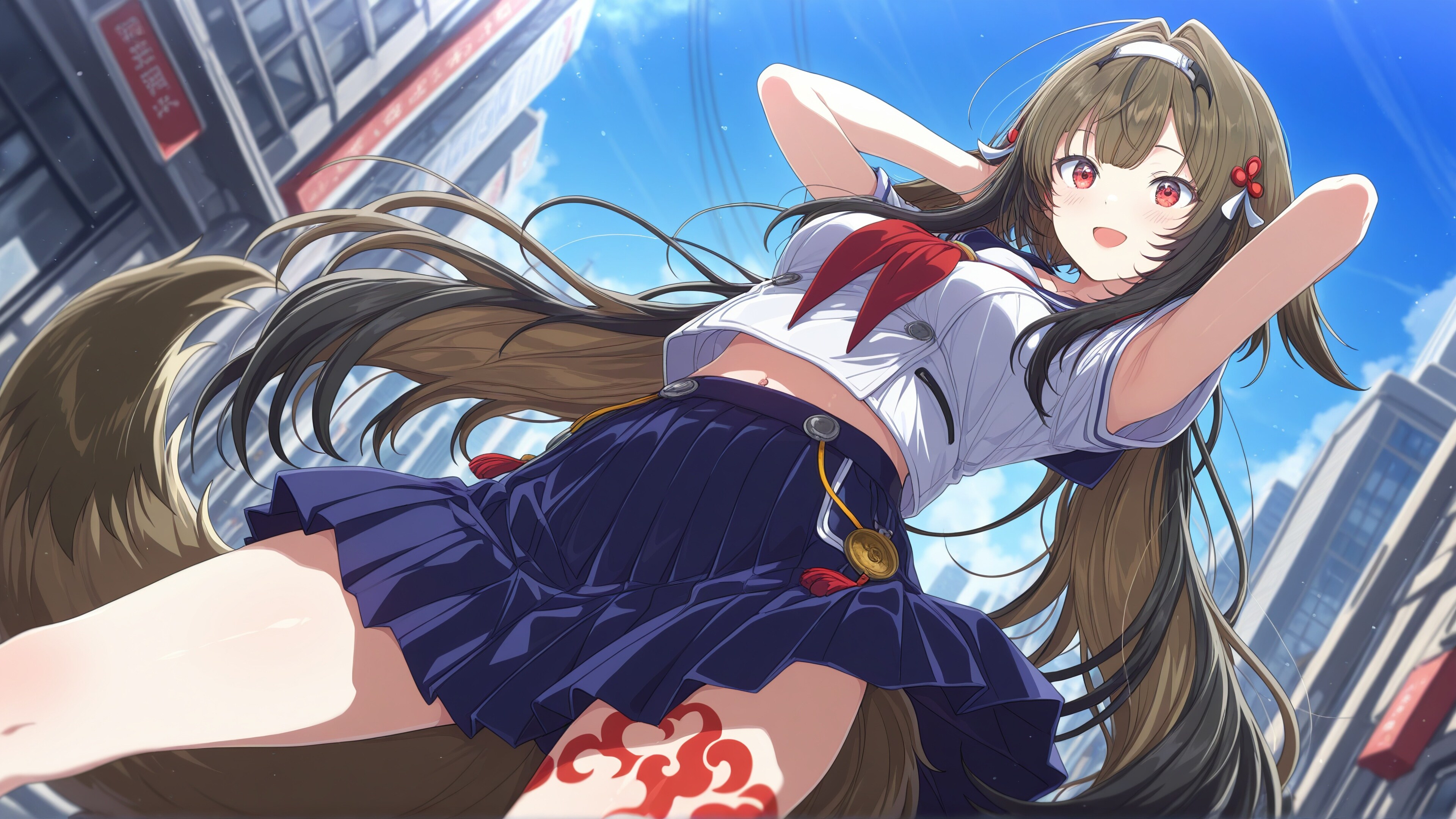セーラー服の葉瞬光ちゃん