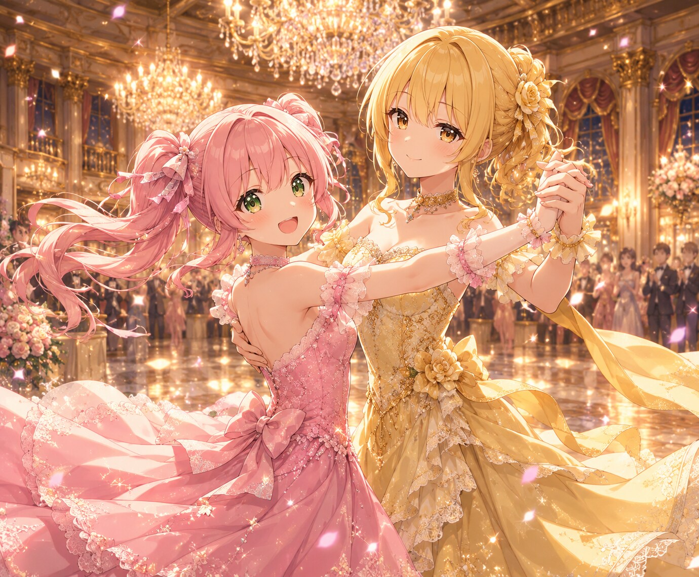 ピンクちゃん(仮称)とマキちゃんの社交ダンス