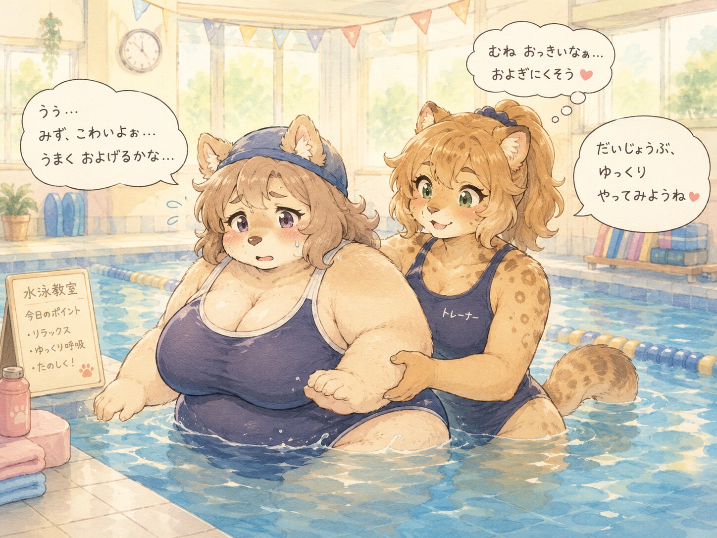 けものおねえさん水泳にチャレンジする