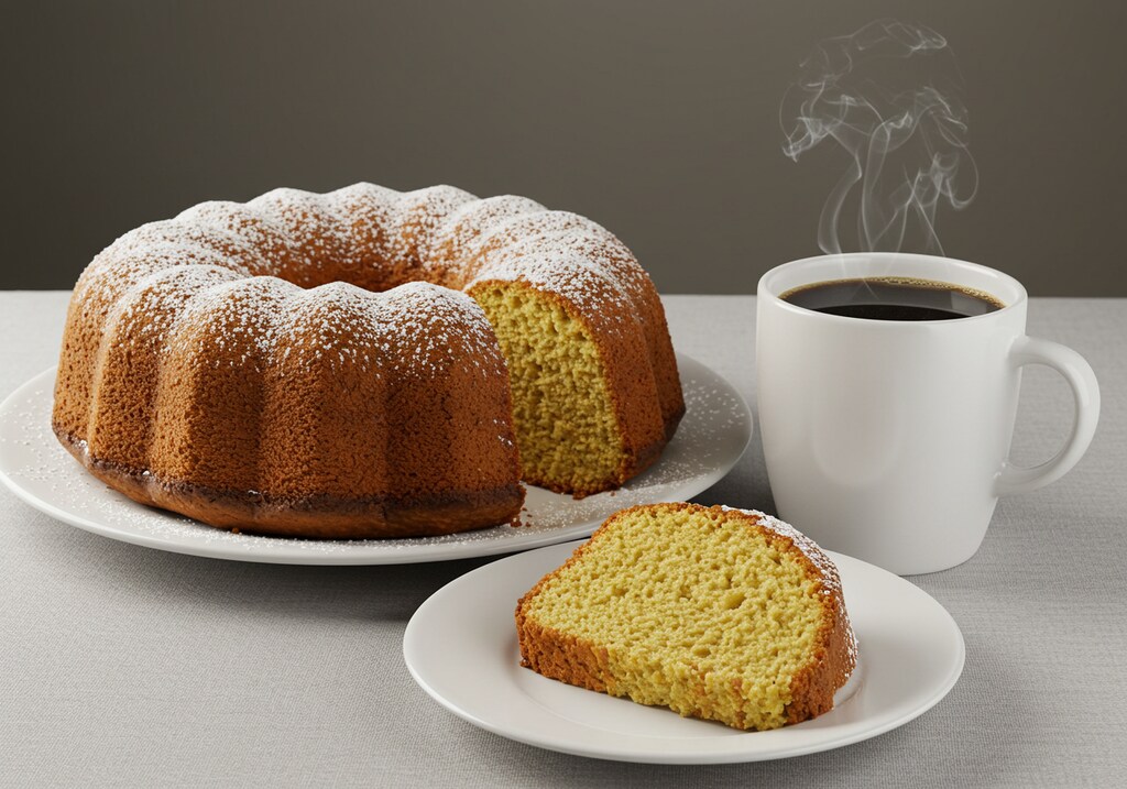 デザートのシフォンケーキ