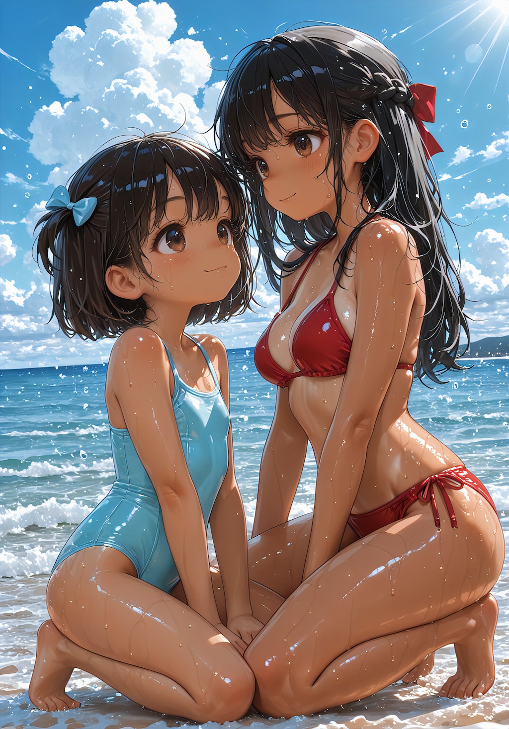 夏色に染まる姉妹