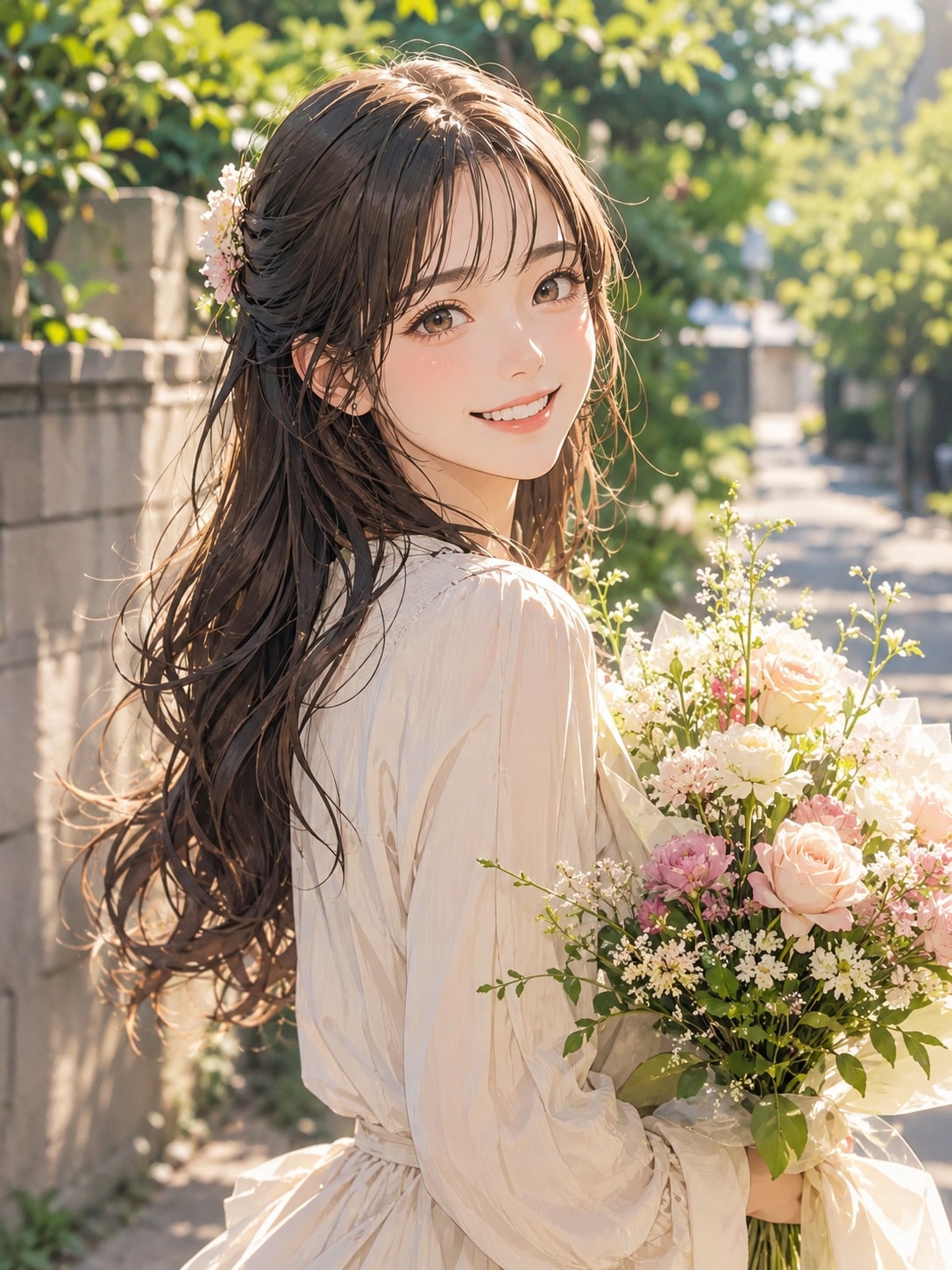 花束の女性 | の人気AIイラスト・グラビア