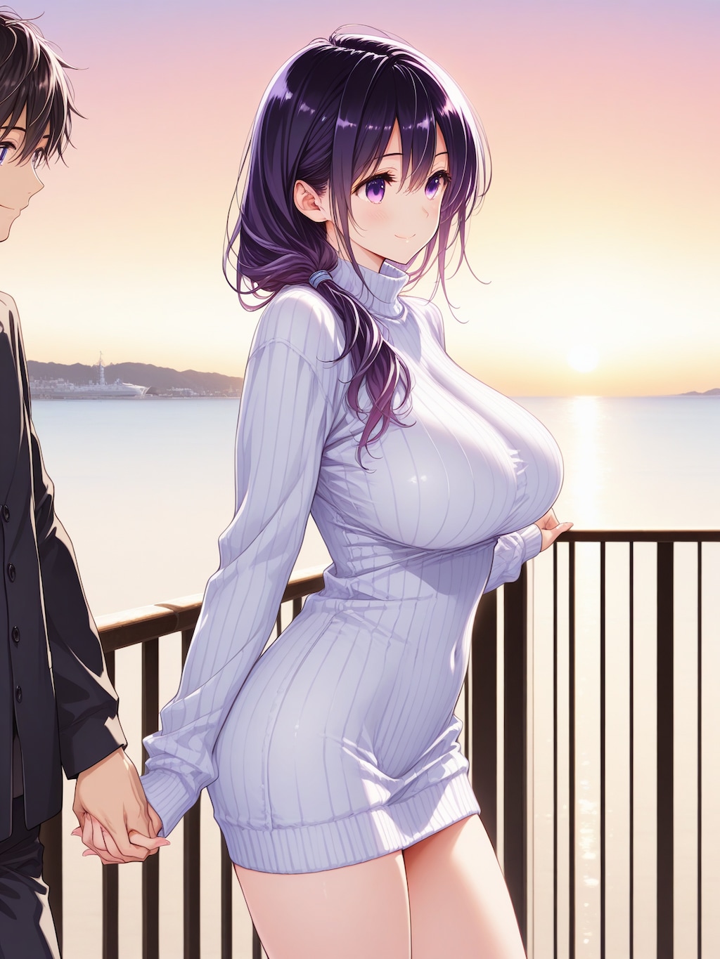 海辺の公園デート