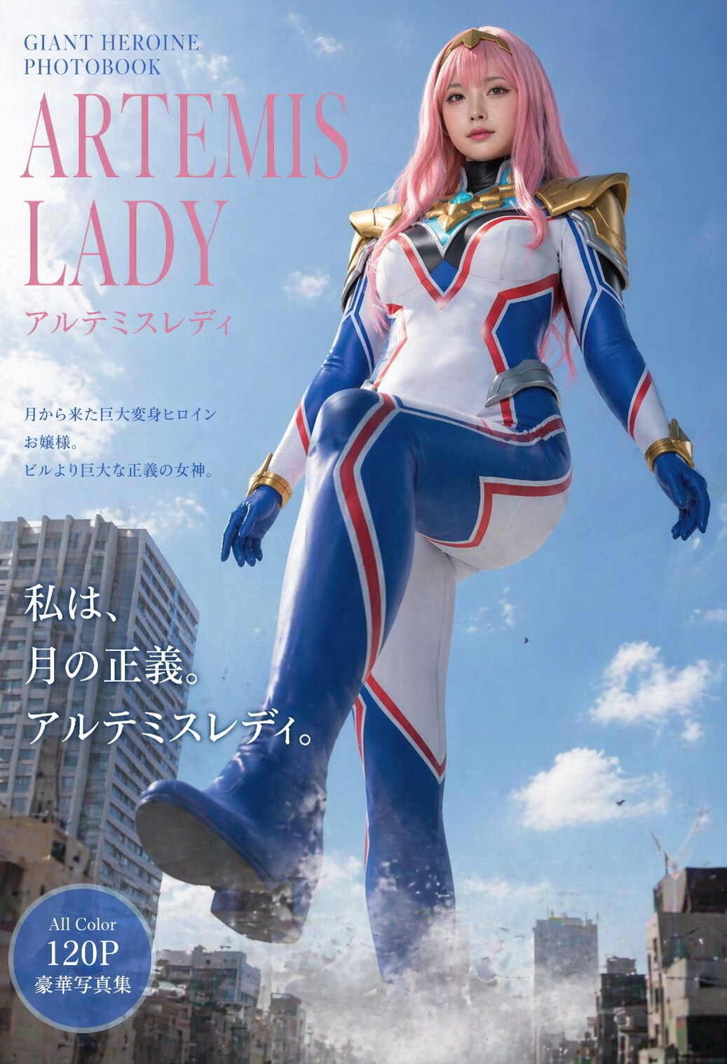オリジナル巨大変身ヒロインの写真集