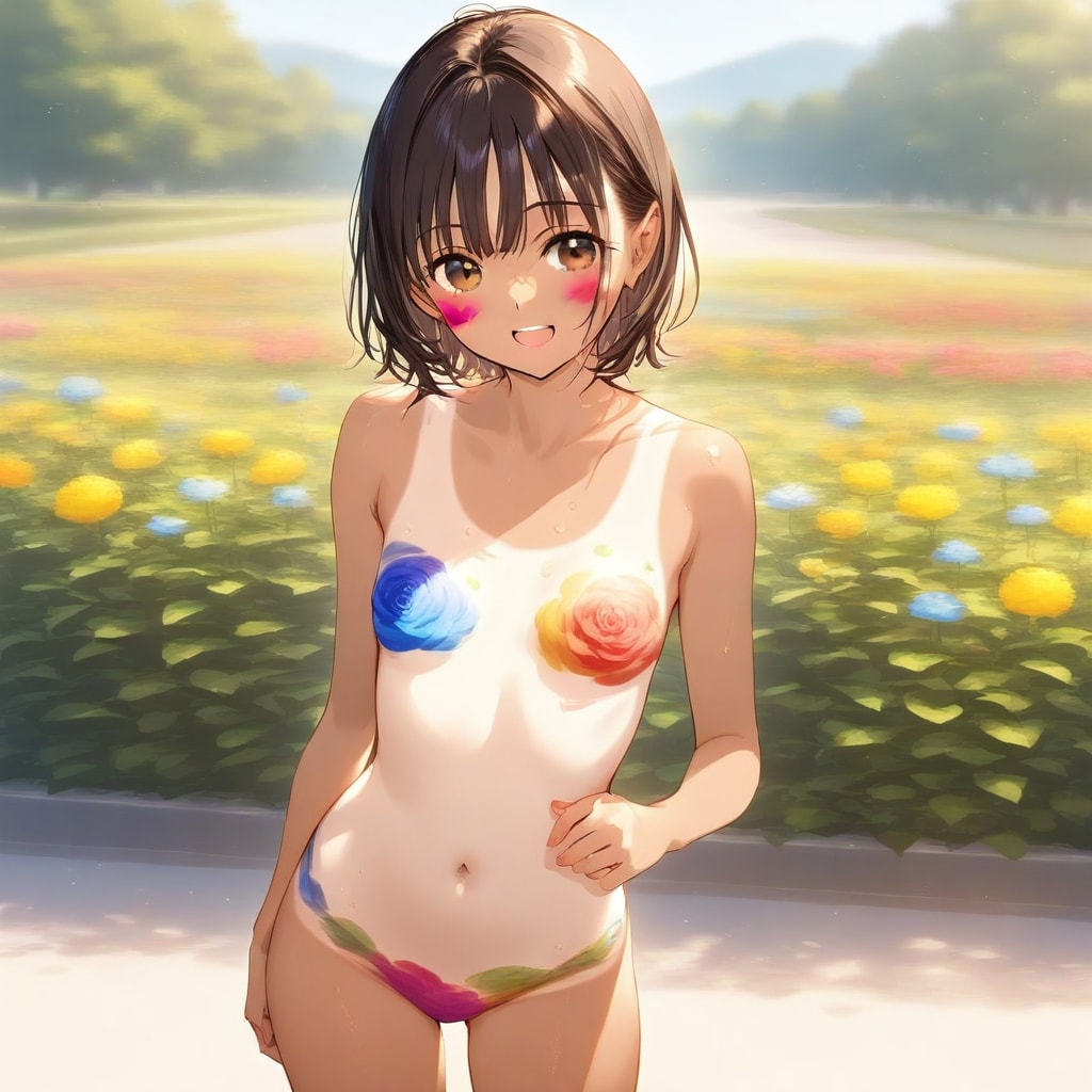 清瀬こむぎとボディペイント