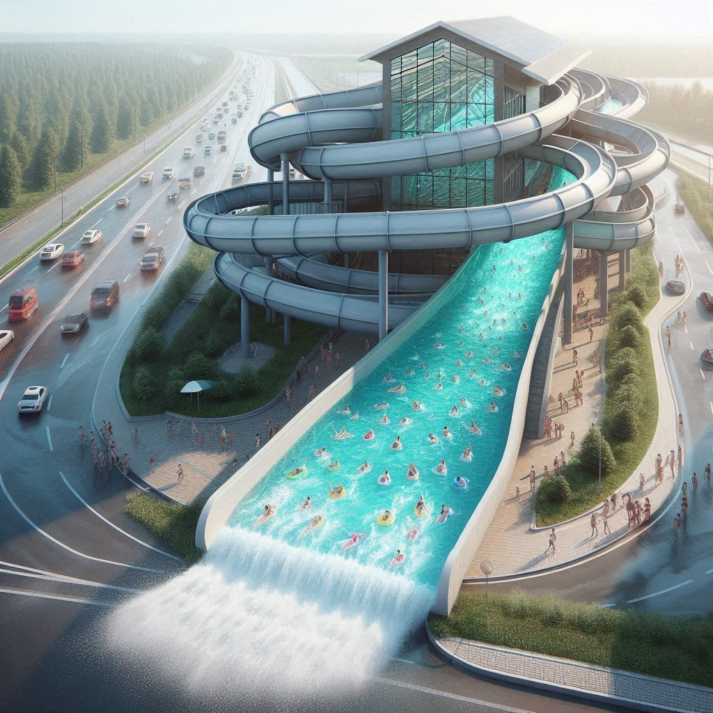 [妥協作品]ウォータースライダー | の人気AIイラスト・グラビア