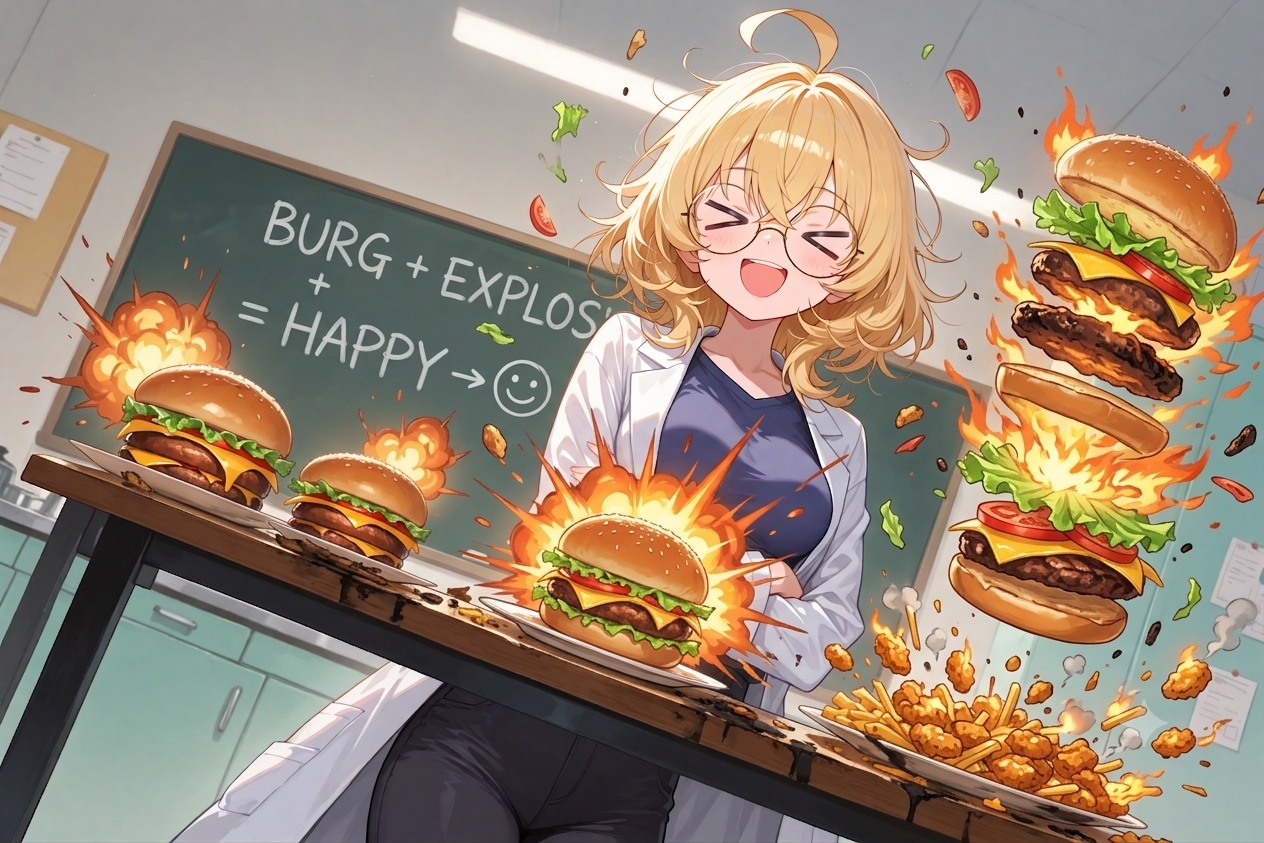 理久お姉ちゃんの爆発ハンバーガー
