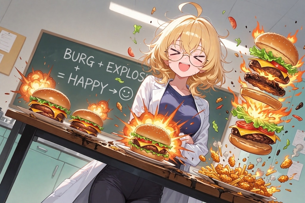 理久お姉ちゃんの爆発ハンバーガー