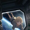 宇宙船にいる金髪ショートの子 3枚目
