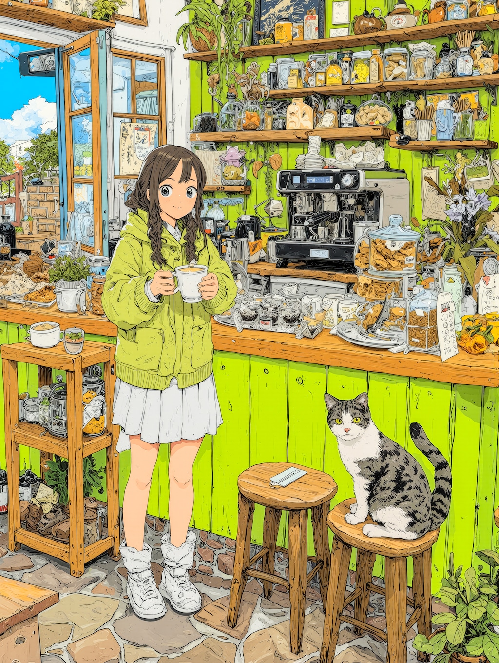 蛍光グリーンの午後