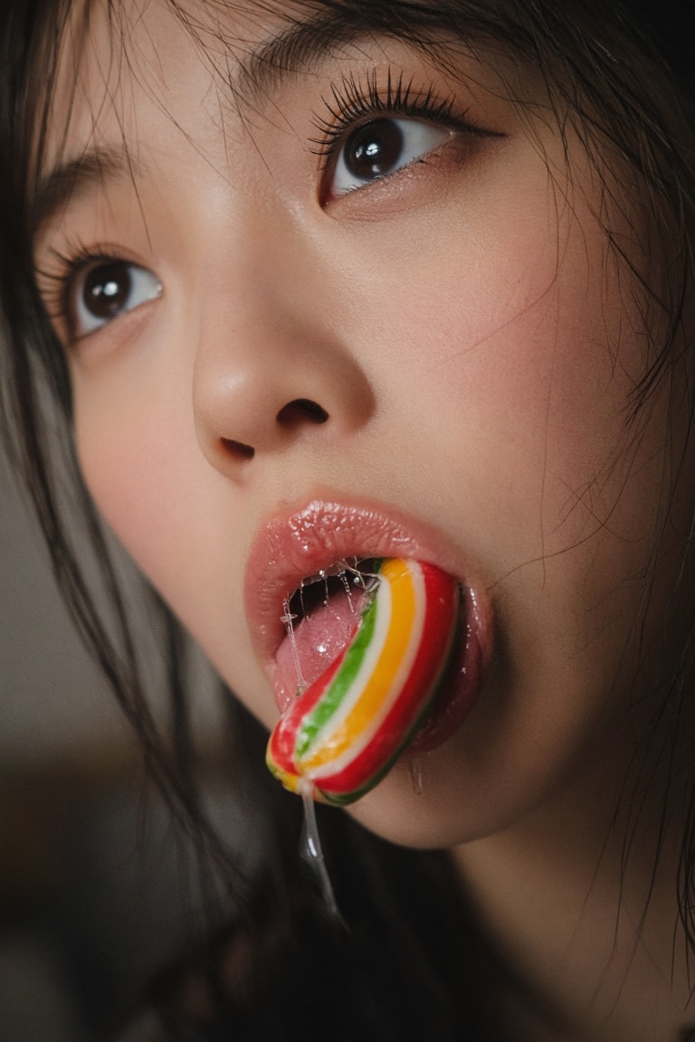 【動画有り】眼福美少女　疑似フェラ