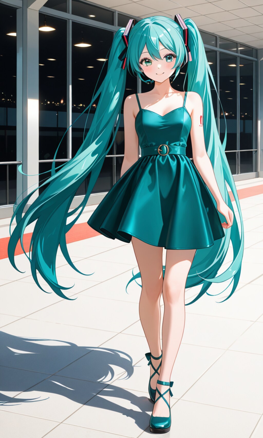 ドレスを着たミクさん