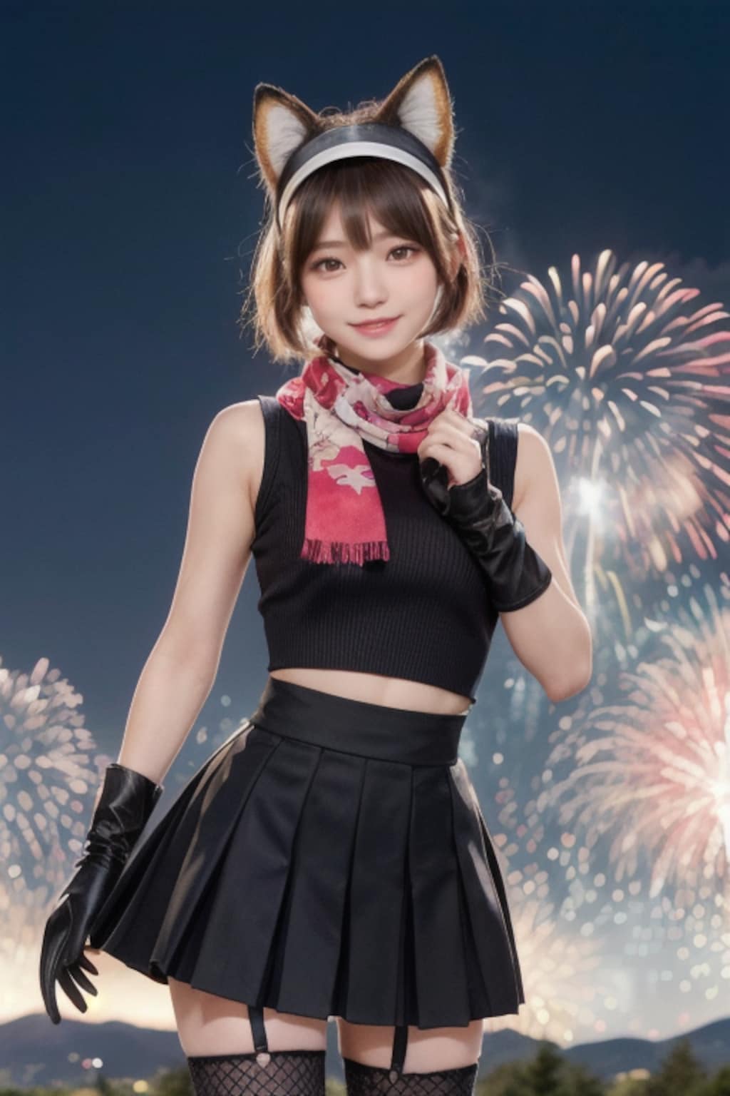 花火と犬ちゃん