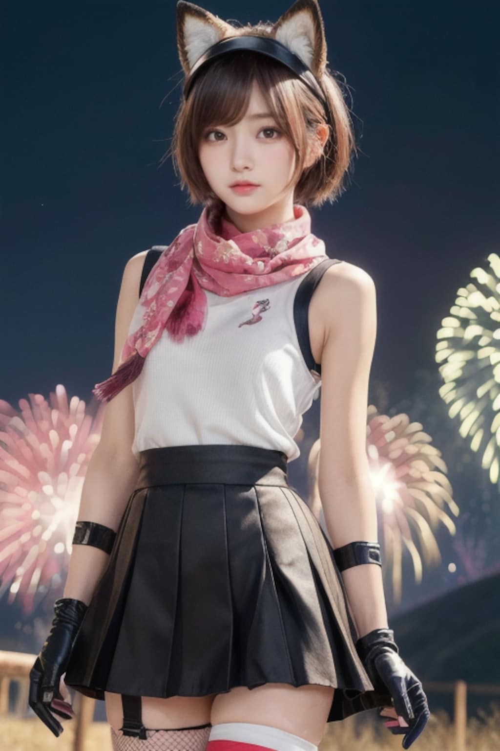 花火と犬ちゃん