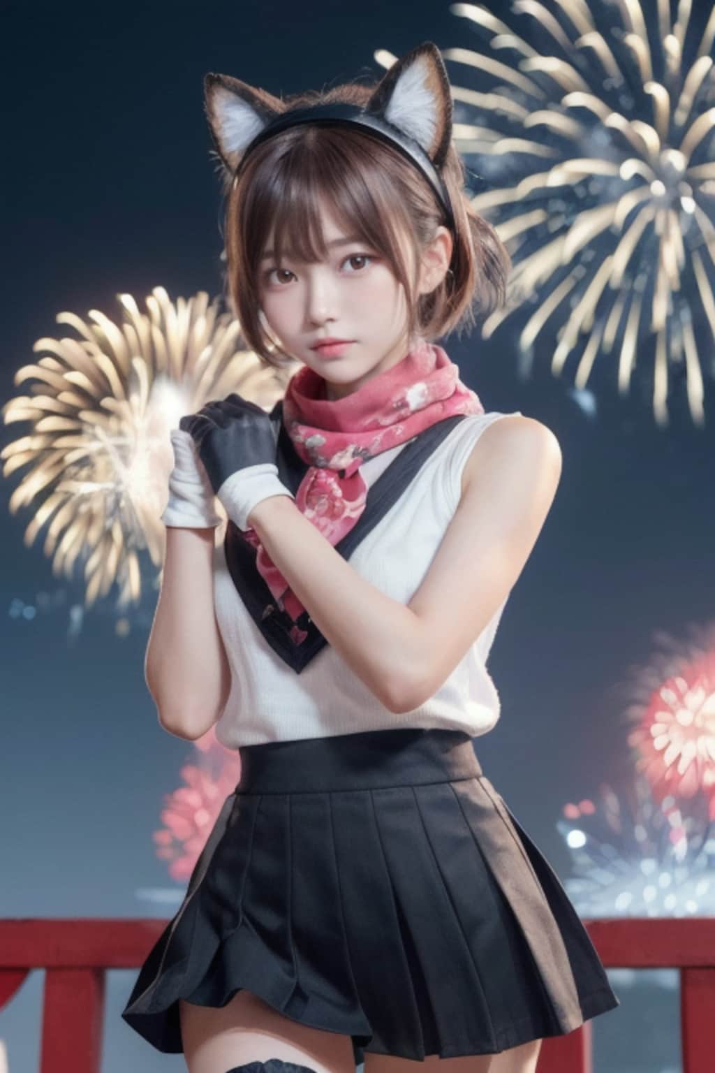 花火と犬ちゃん