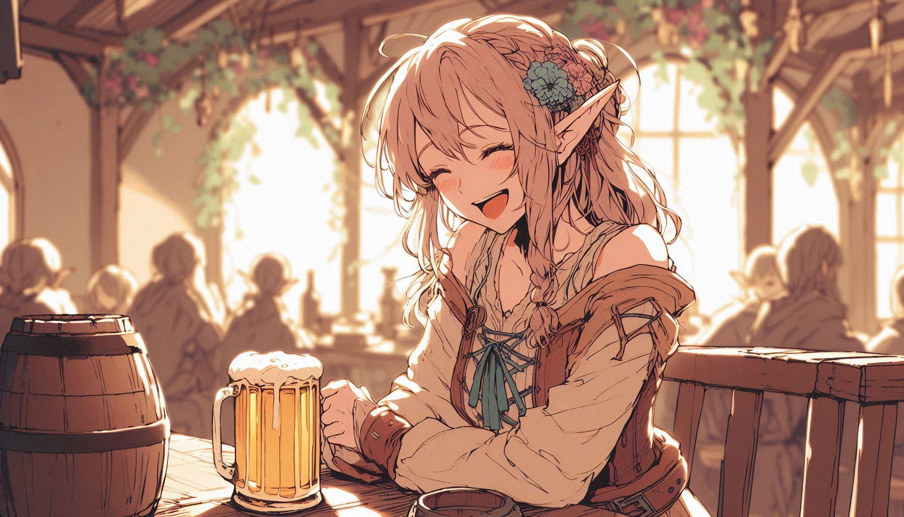 酒場のエルフ